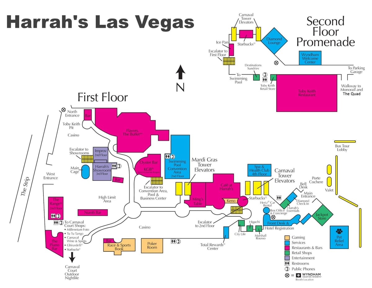 kaart Harrah ' s Las Vegas