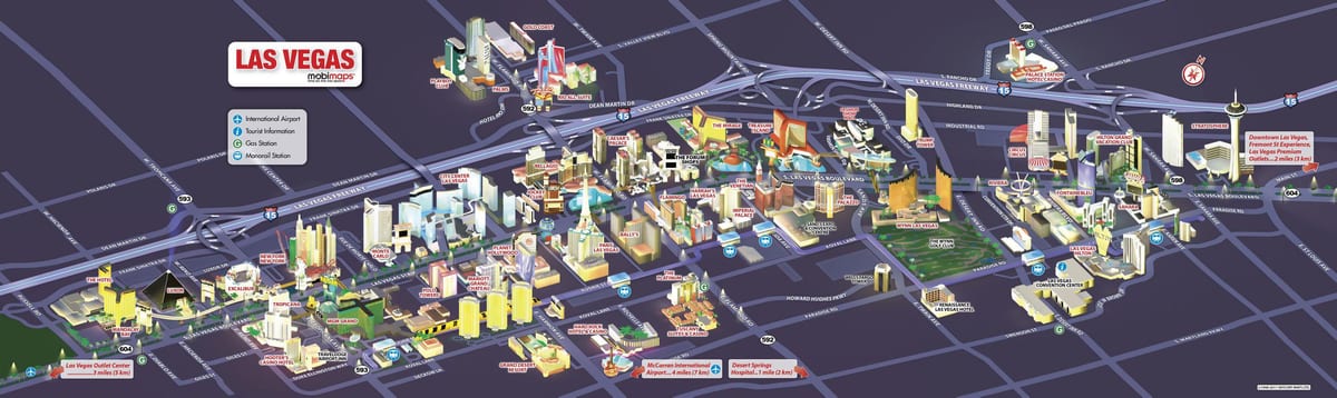 kaart kasiinod Las Vegas
