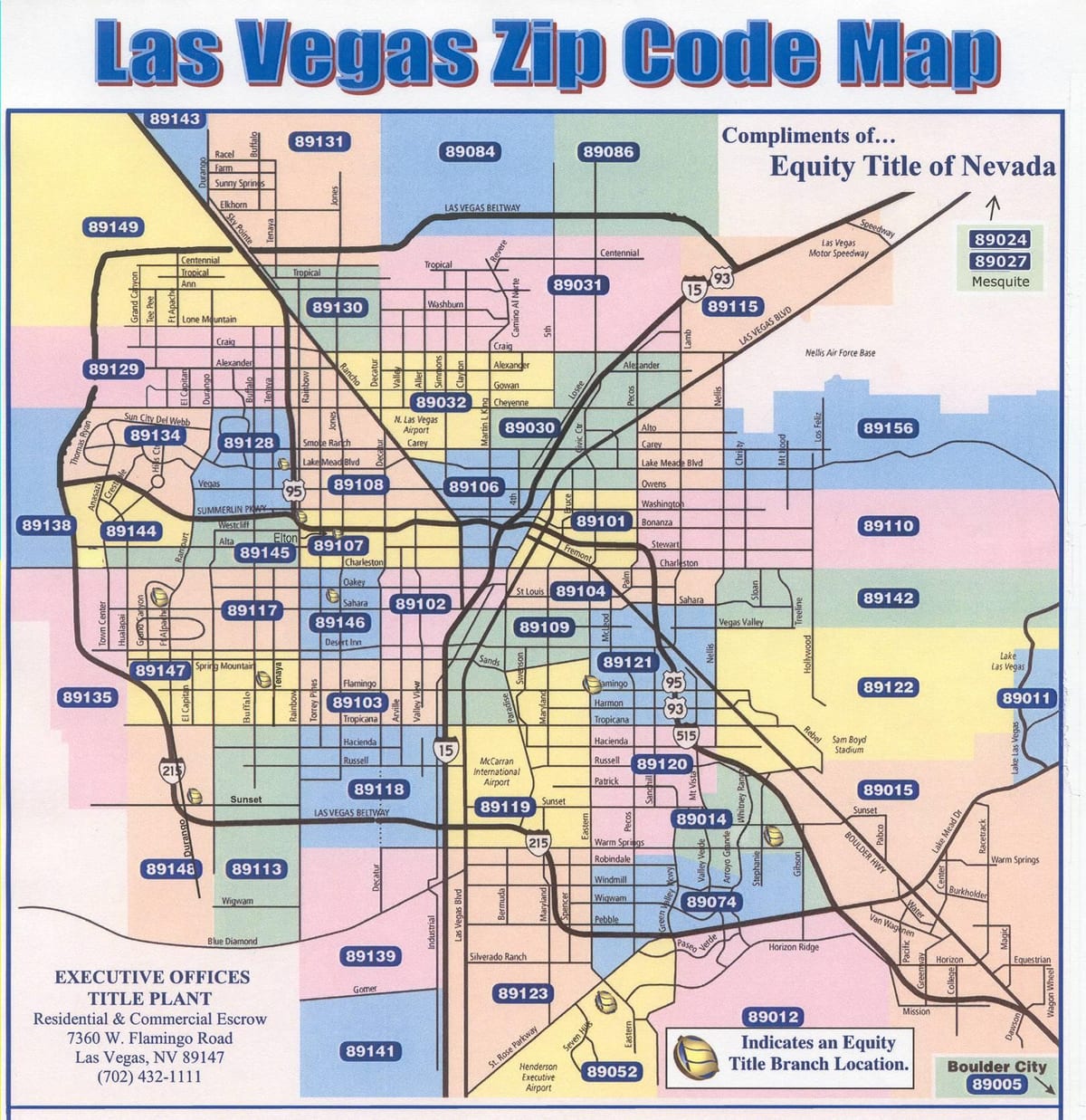 zip code kaart Las Vegas