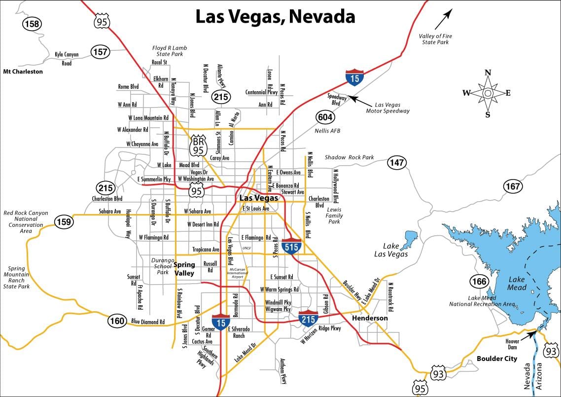 street map Las Vegas